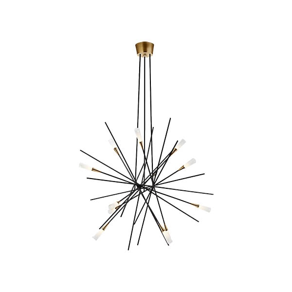 【Visual Comfort】アメリカ・デザイン照明 スプートニク照明「Stellar Large Chandelier」LED　ブラック（W965×H787mm）