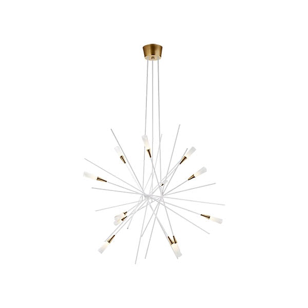 【Visual Comfort】アメリカ・デザイン照明 スプートニク照明「Stellar Large Chandelier」LED　ホワイト（W965×H787mm）