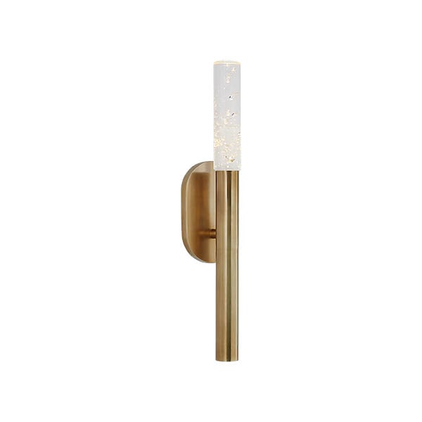 【Visual Comfort】アメリカ・ウォールライト「Rousseau Small Bath Sconce」LED ゴールド・シードガラス（W76×D76×H356mm）