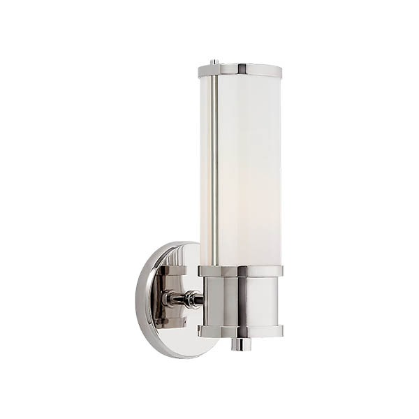 【Visual Comfort】アメリカ・ウォールライト「Lichfield Single Sconce」1灯 シルバー（W102×D127×H279mm）