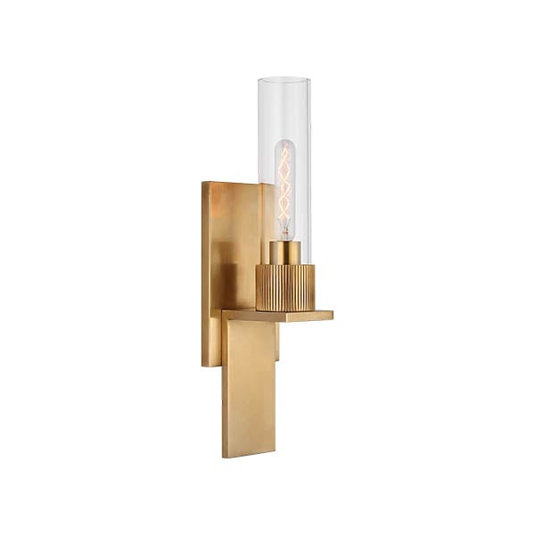 【Visual Comfort】アメリカ・ウォールライト「Beza Small Bath Sconce」1灯 ゴールド（W76×D102×H356mm）