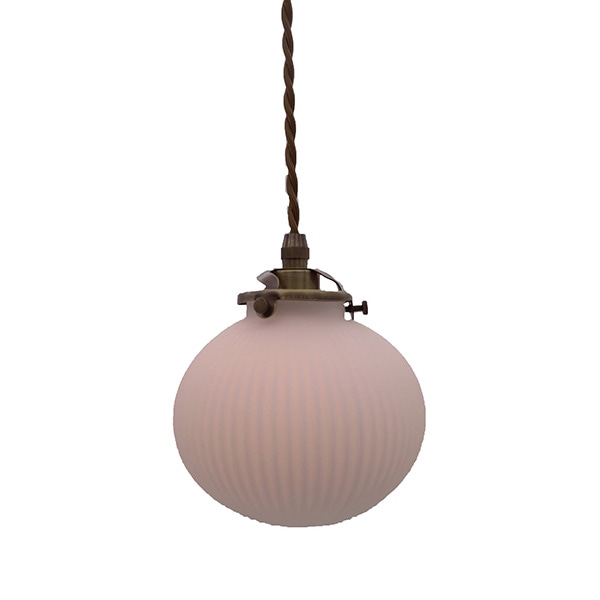 【LAMPS】ガラスボールシェード ペンダントライト 1灯（W140×H640mm）