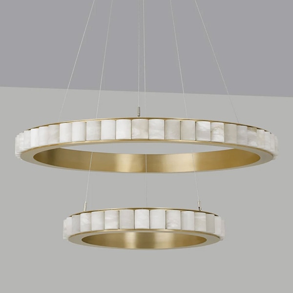 【CTO Lighting】イギリス・デザイン照明「Avalon Halo」ペンダントライト　ゴールド（φ640+1010mm）