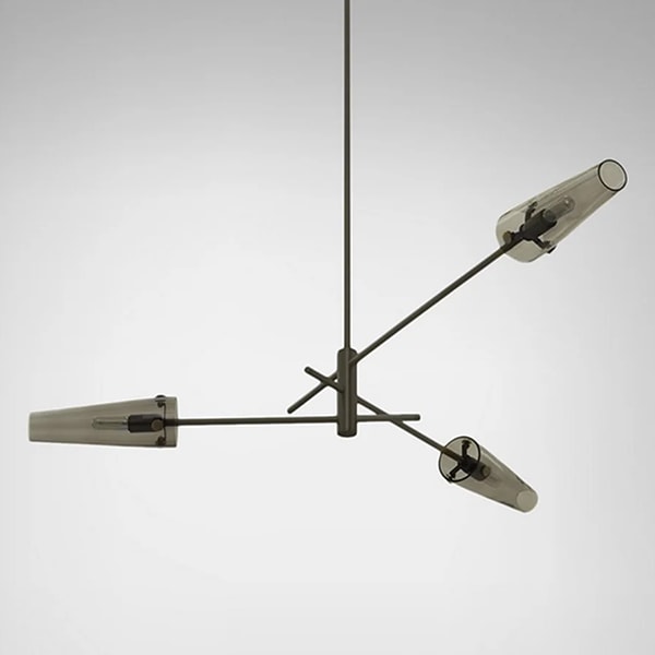 【CTO Lighting】イギリス・デザイン照明「Axis 3」ペンダントライト　ブロンズ（W1210×D1080×H190mm）