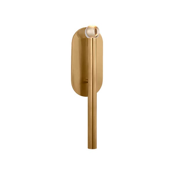 【Visual Comfort】アメリカ・ウォールライト「Rousseau Medium Bath Sconce」LED ゴールド・クリアガラス（W108×D83×H394mm）