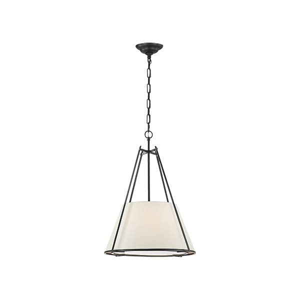 【Visual Comfort】アメリカ・デザイン照明 ペンダントライト「Aspen Large Conical Hanging Shade」1灯　ブラック（W533×H705mm）