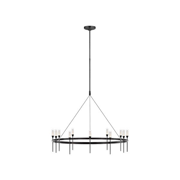 【Visual Comfort】アメリカ・デザイン照明 ペンダントライト「Overture XL Ring Chandelier」LED　ブロンズ（W991×H762mm）