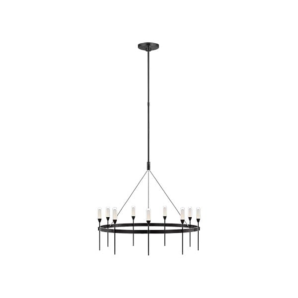 【Visual Comfort】アメリカ・デザイン照明 ペンダントライト「Overture Medium Ring Chandelier」LED　ブロンズ（W711×H610mm）