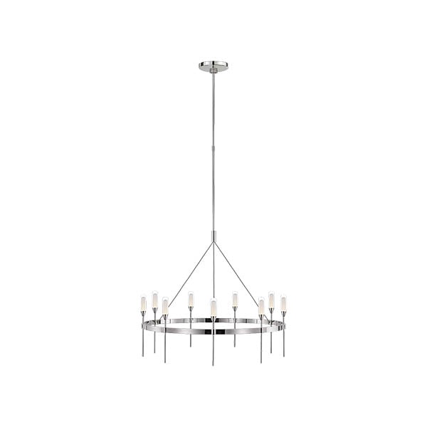 【Visual Comfort】アメリカ・デザイン照明 ペンダントライト「Overture Medium Ring Chandelier」LED　シルバー（W711×H610mm）