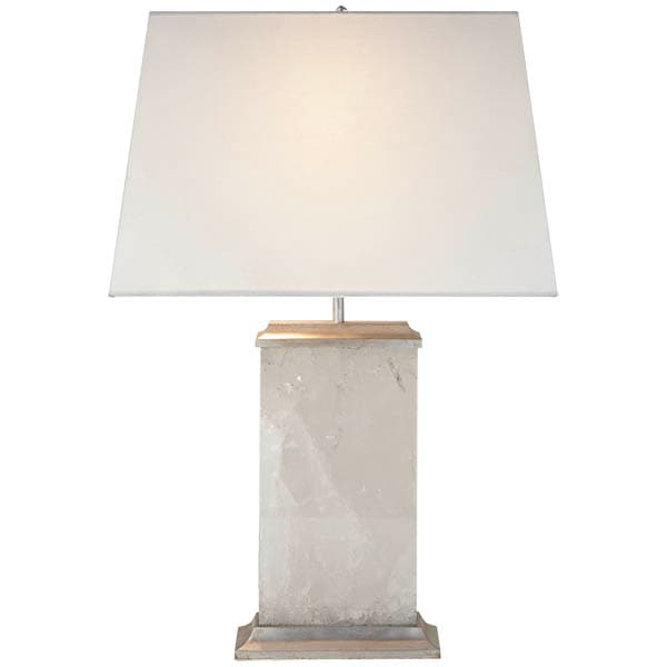 【Visual Comfort】テーブルライト 2灯 「Crescent Table Lamp」　ホワイト・シルバー (W457×H686mm)