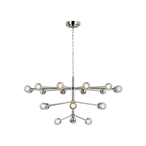 【Visual Comfort】アメリカ・デザイン照明 ペンダントライト「Alloway Large Chandelier」LED　シルバー（W1067×H565mm）