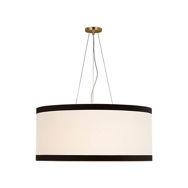 【Visual Comfort】アメリカ・デザイン照明 ペンダントライト「Walker Large Hanging Shade」6灯　ホワイト・ゴールド・ブラック（W762×H343mm）