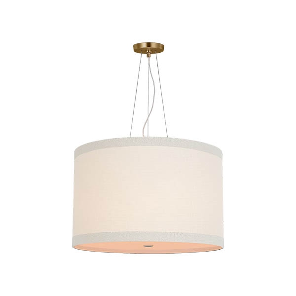 【Visual Comfort】アメリカ・デザイン照明 ペンダントライト「Walker Medium Hanging Shade」4灯　ホワイト・ゴールド（W559×H356mm）