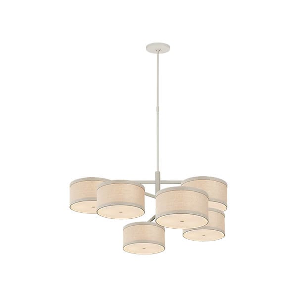 【Visual Comfort】アメリカ・デザイン照明 ペンダントライト「Walker XL Offset Chandelier」18灯　ナチュラル・ホワイト（W1048×H457mm）