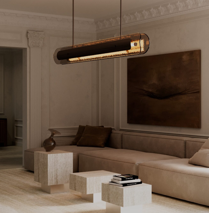 【CTO Lighting】イギリス・デザイン照明「Contour」ペンダントライト Bronze（W1800×D164×H200mm）