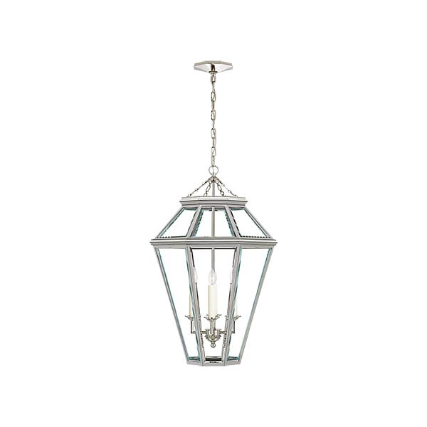 【Visual Comfort】アメリカ・デザイン照明 ペンダントライト「Edmund Medium Lantern」4灯　シルバー（W603×H889mm）