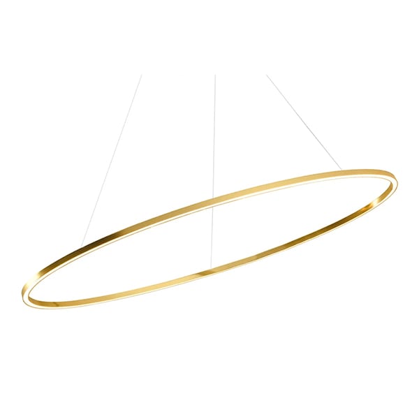 【Nemo Lighting】イタリア・デザイン照明「Ellisse Minor」ペンダントライト　ゴールド（W960×D400mm）
