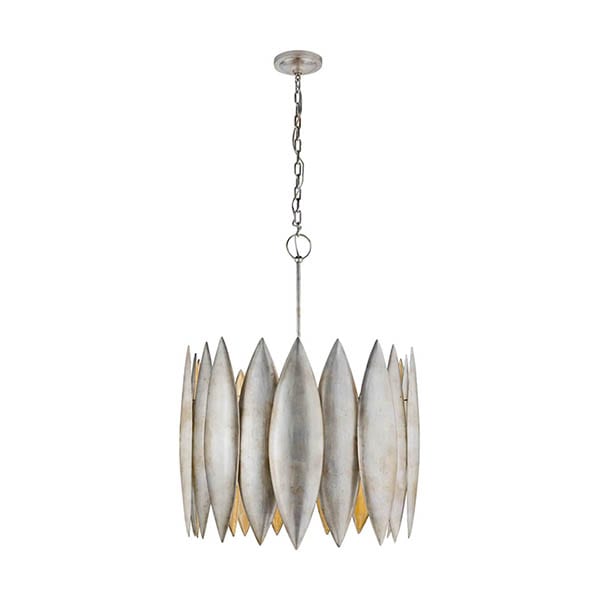 【Visual Comfort】アメリカ・デザイン照明 ペンダントライト「Hatton Large Chandelier」4灯　シルバー（W794×H940mm）