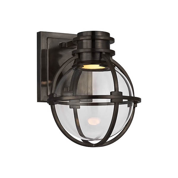 【Visual Comfort】アメリカ・ウォールライト「Gracie Single Sconce with Clear Glass」LED ブロンズ（W165×D210×H216mm）