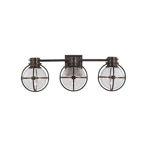 【Visual Comfort】アメリカ・ウォールライト「Gracie Triple Sconce with Clear Glass」LED ブロンズ（W616×D210×H216mm）