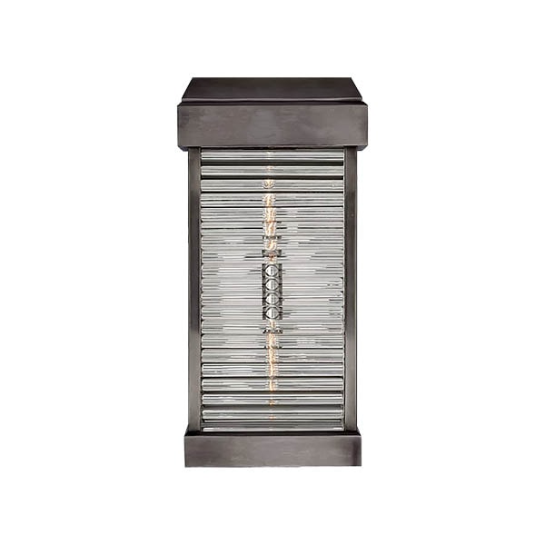 【Visual Comfort】アメリカ・ウォールライト「Dunmore Large Curved Glass Louver Sconce」2灯 ブロンズ（W285×D114×H584mm）