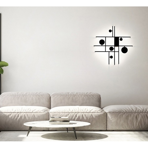 【Axolight】 イタリア・インテリア照明「Manifesto」ウォールライト レッド／ブラック／ホワイト (W610×H610mm)