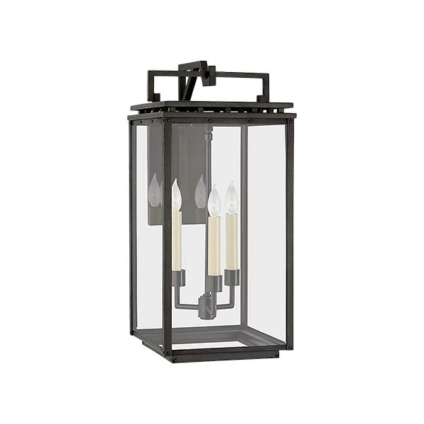 【Visual Comfort】アメリカ・ウォールライト「Cheshire Medium Bracketed Wall Lantern」3灯 ブラック（W248×D318×H533mm）