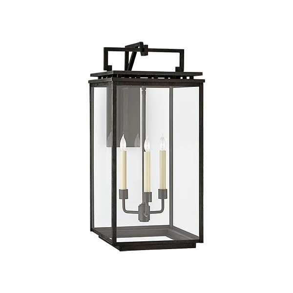 【Visual Comfort】アメリカ・ウォールライト「Cheshire Large Bracketed Wall Lantern」3灯 ブラック（W324×D406×H705mm）