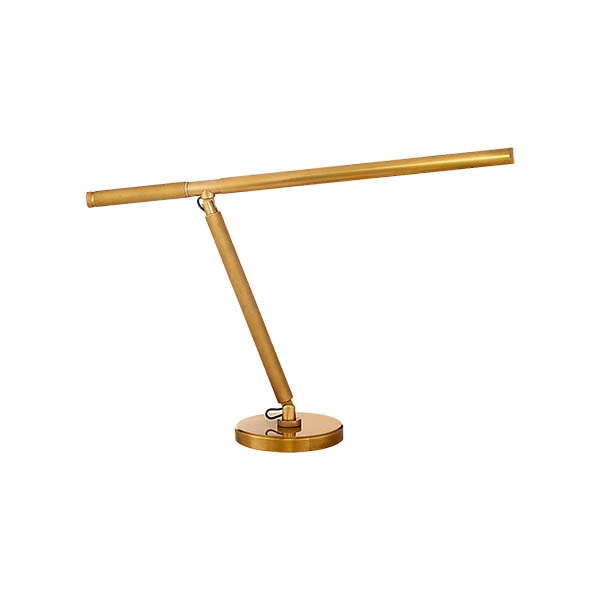 【Visual Comfort】テーブルライト LED 「Barrett Knurled Boom Arm Desk Light」　ゴールド (W229×D914×H432〜762mm)