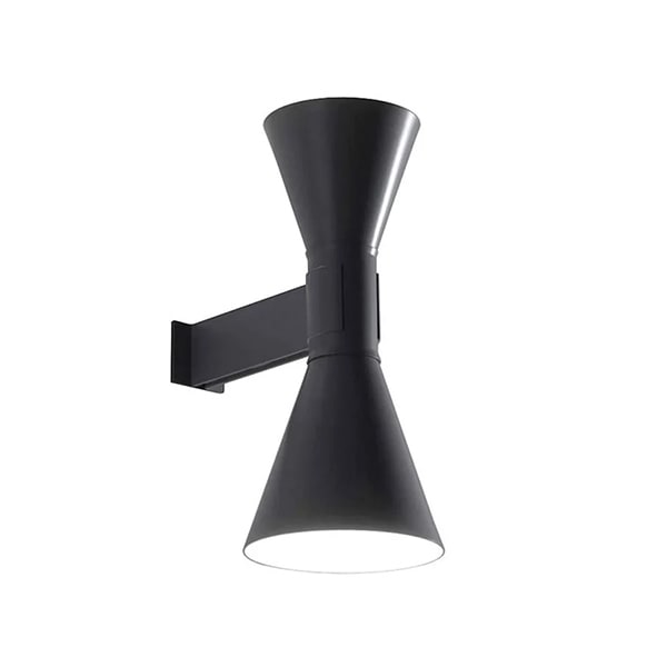 【Nemo Lighting】イタリア・デザイン照明「Applique De Marseille Mini」ウォールライト　ブラック（φ120×D196×H270mm）