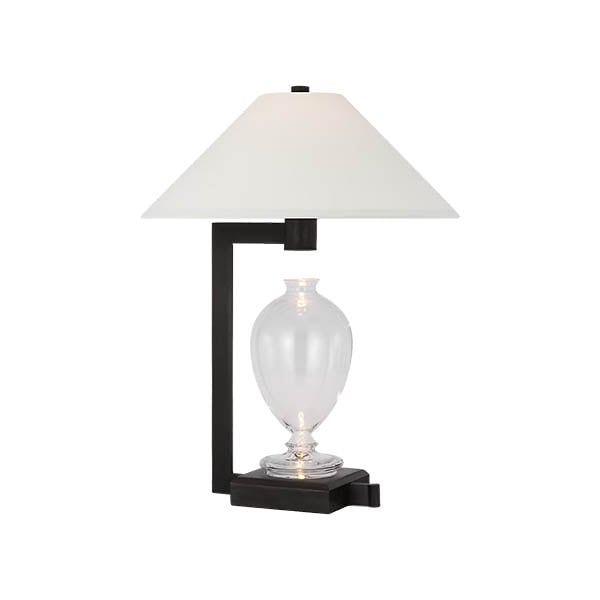【Visual Comfort】テーブルライト 1灯 ・LED「Phial Large Display Form Table Lamp」　ブラック・クリア (W445×H591mm)