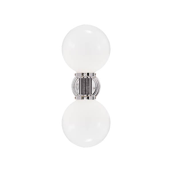 【Visual Comfort】アメリカ・ウォールライト「McCarren Double Sconce」2灯 シルバー（W203×D279×H508mm）