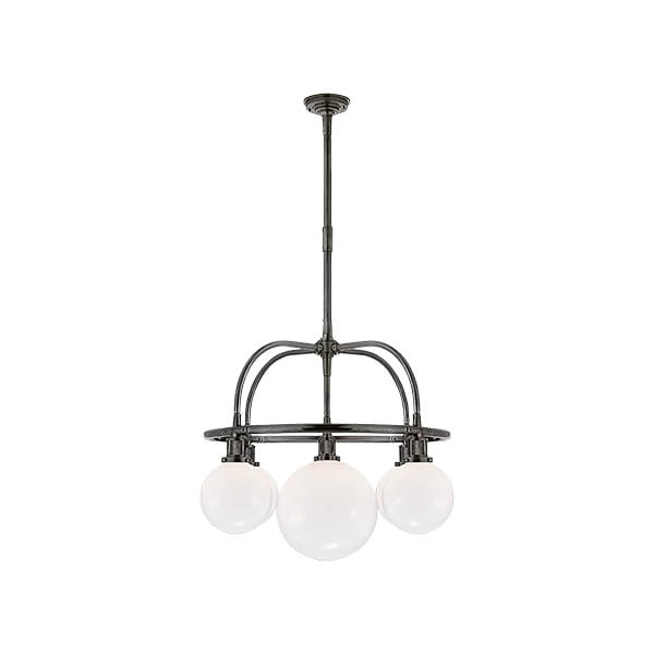 【Visual Comfort】アメリカ・デザイン照明 ペンダントライト「McCarren Single Tier Chandelier」5灯　ブロンズ（W914×H660mm）