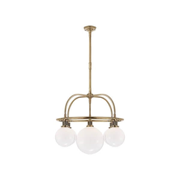 【Visual Comfort】アメリカ・デザイン照明 ペンダントライト「McCarren Single Tier Chandelier」5灯　ゴールド（W914×H660mm）