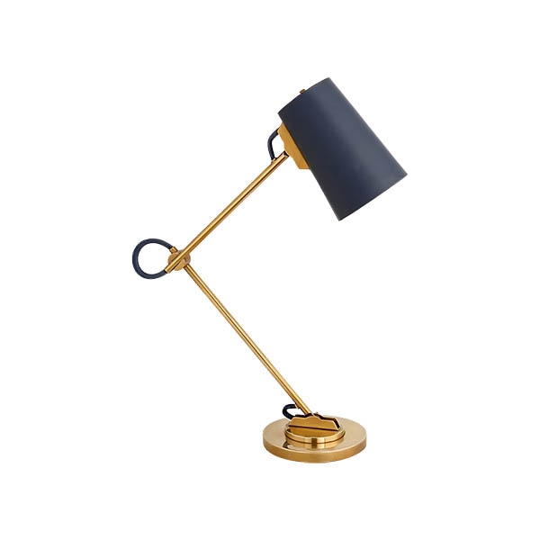 【Visual Comfort】テーブルライト 1灯 「Benton Adjustable Desk Lamp」　ゴールド・ブルー (W178×D432〜584×H483〜743mm)