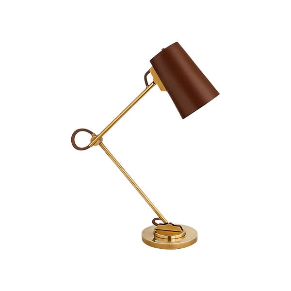 【Visual Comfort】テーブルライト 1灯 「Benton Adjustable Desk Lamp」　ゴールド・ブラウン (W178×D432〜584×H483〜743mm)