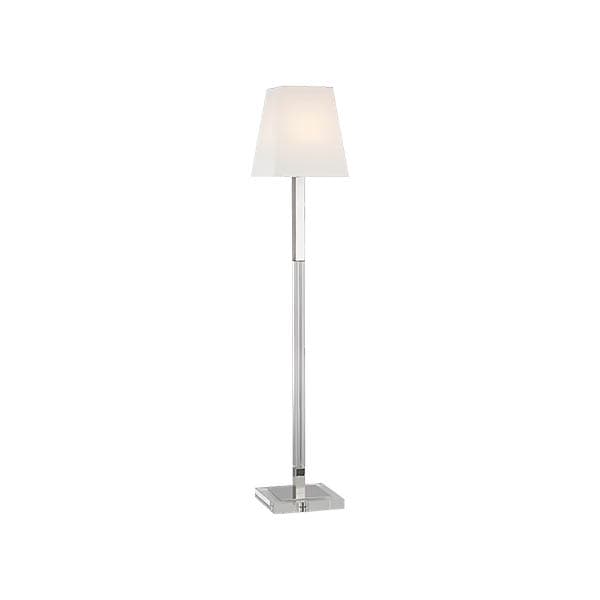 【Visual Comfort】アメリカ・フロアライト「Reagan Medium Reading Floor Lamp」1灯　シルバー・クリア (W241×H1321mm)