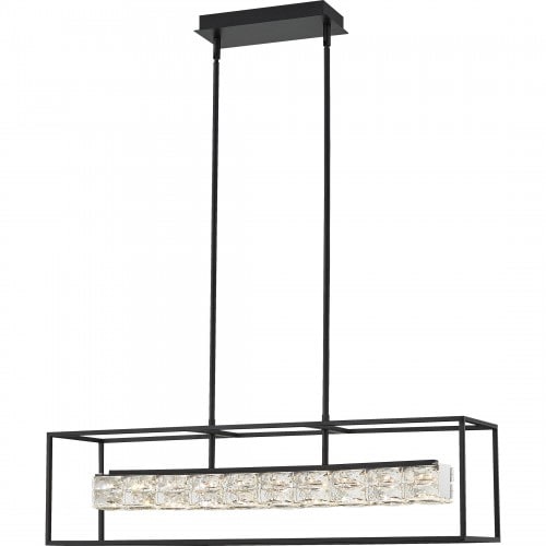【QUOIZEL】アメリカ・デザイン照明 LED・クリスタルペンダントライト「Dazzle」ブラック（W900×D230×H250mm）