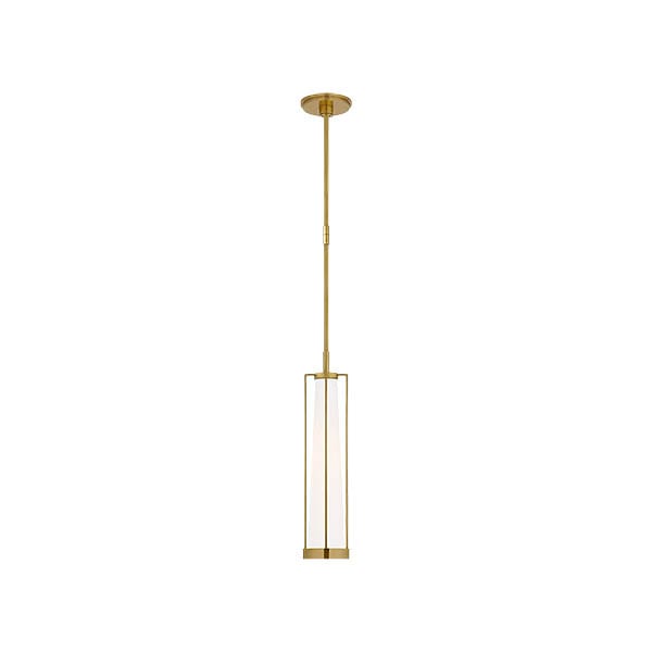 【Visual Comfort】アメリカ・デザイン照明 ペンダントライト「Calix Tall Pendant」1灯　ゴールド・ホワイト（W127×H572mm）