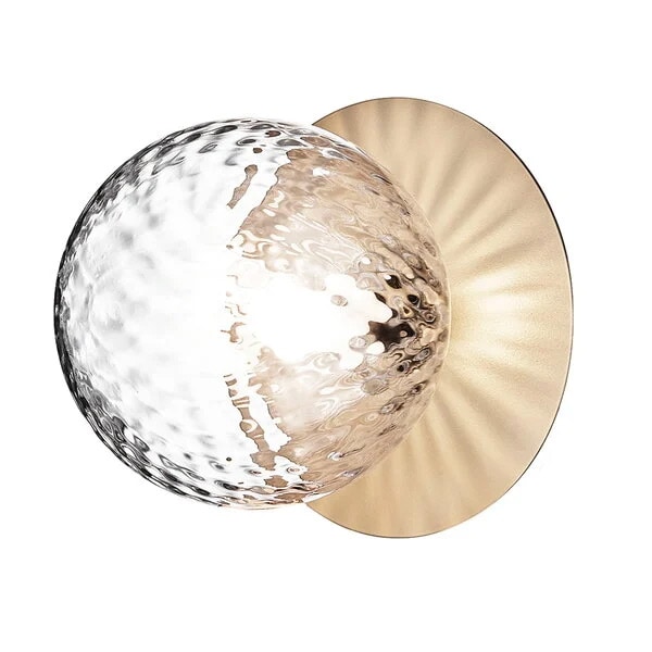 【Nuura】デザイン照明 ウォールランプ 1灯 ゴールド「Liila」medium（W165×D170×H165mm）