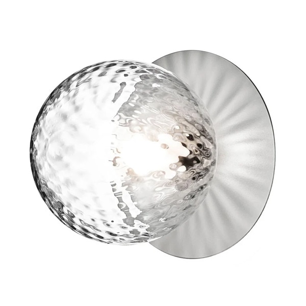 【Nuura】デザイン照明 ウォールランプ 1灯 シルバー「Liila」medium（W165×D170×H165mm）