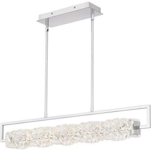 【QUOIZEL】アメリカ・デザイン照明 LED クリスタルペンダントライト「Klass」クローム（W950×D120×H180mm）