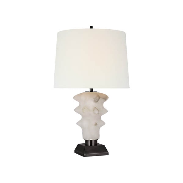 【Visual Comfort】テーブルライト 1灯 「Luxor Medium Table Lamp」　アラバスター・ブロンズ (W368×H641mm)