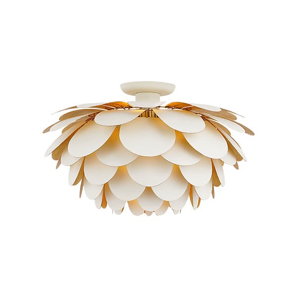 【Visual Comfort】アメリカ・デザイン照明 フラッシュマウント「Cynara XL Flush Mount」1灯・ホワイト（W584×H343mm）
