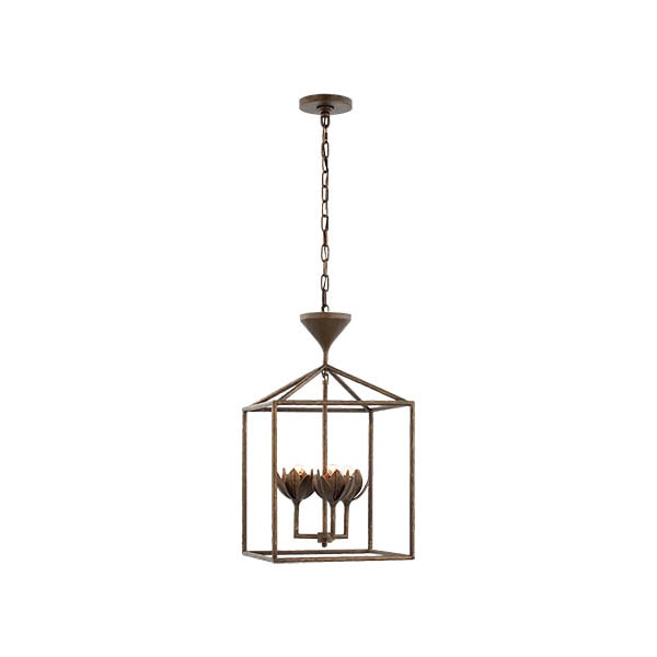 【Visual Comfort】アメリカ・デザイン照明 ペンダントライト「Alberto Small Open Cage Lantern」3灯・ブロンズ（W356×H616mm）