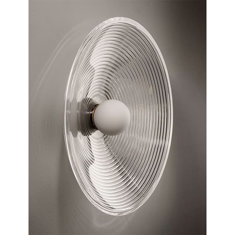 【ALLIED MAKER】 アメリカ・インテリア照明「Glass Concentric」ウォールライト 1灯(φ400×D90mm)