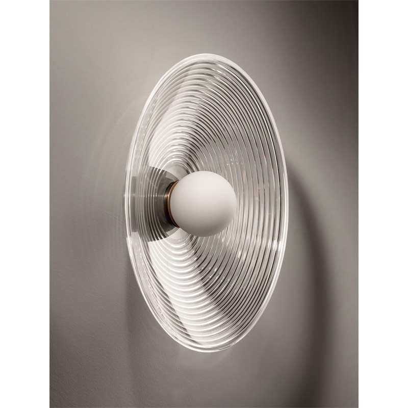 【ALLIED MAKER】 アメリカ・インテリア照明「Glass Concentric」ウォールライト 1灯(φ350×D90mm)