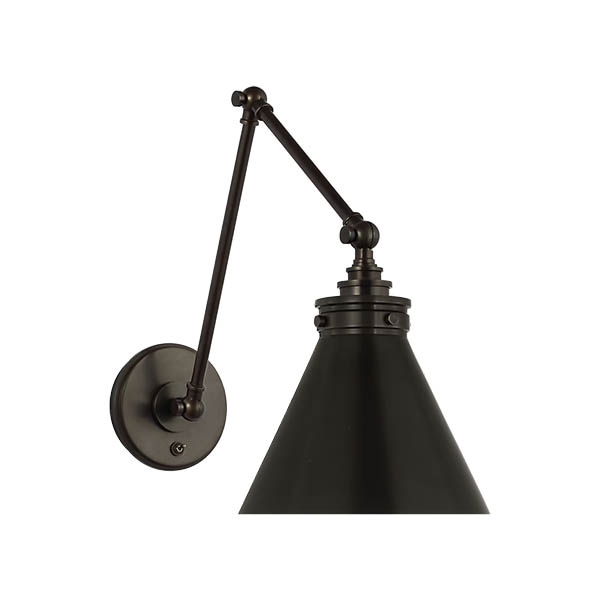 【Visual Comfort】アメリカ・ウォールライト「Parkington Double Library Wall Light」1灯 ブロンズ（W216×D394〜629×H356〜381mm）