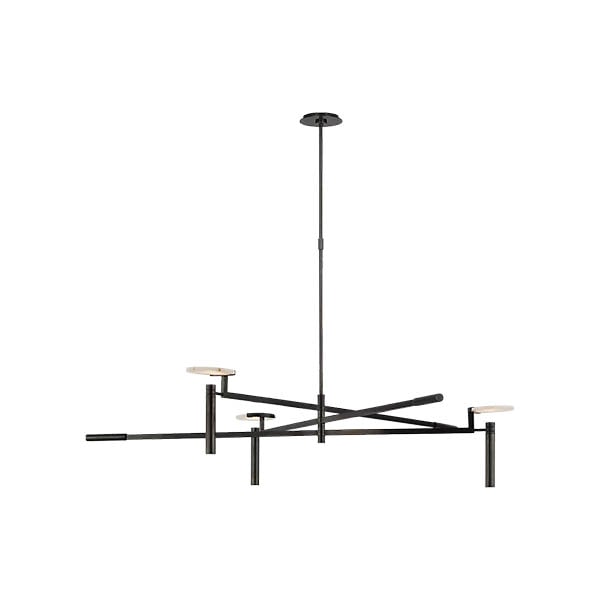 【Visual Comfort】アメリカ・デザイン照明 ペンダントライト「Melange Grande Floating Disc Chandelier」LED　ブロンズ（W1524×H356mm）