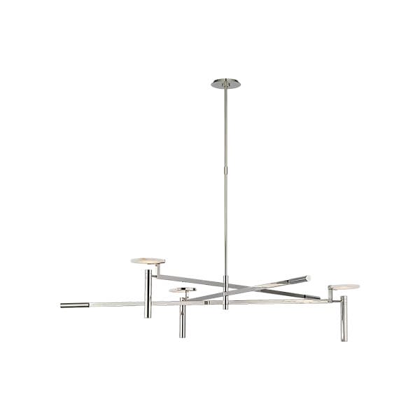 【Visual Comfort】アメリカ・デザイン照明 ペンダントライト「Melange Grande Floating Disc Chandelier」LED　シルバー（W1524×H356mm）
